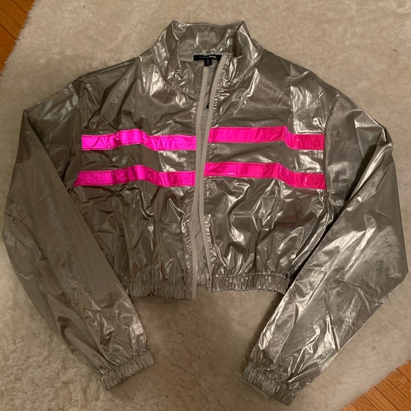 FASHION NOVA grey reflecting jacket - Picture 2 of 6